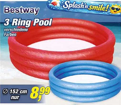 Bestway 3 Ring Pool verschiedene Farben