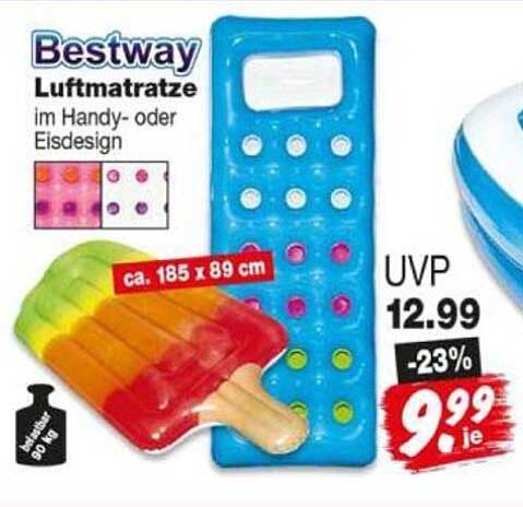 Bestway Luftmatratze im Handy- oder Eisdesign