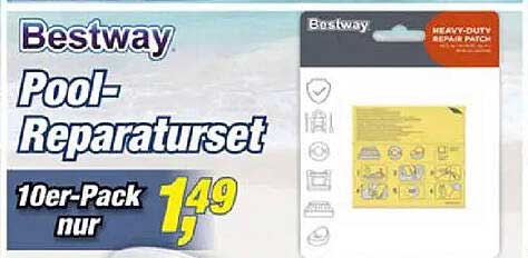 Bestway Pool-Reparaturset 10er-Pack nur 1,49