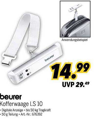 beurer Kofferwaage LS 10