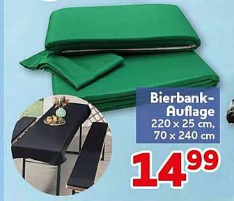 Bierbank-Auflage 220 x 25 cm, 70 x 240 cm