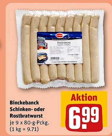 Binckeback Schinken- oder Rostbratwurst
