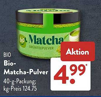 BIO Bio-Matcha-Pulver 40-g-Packung; kg-Preis 124.75