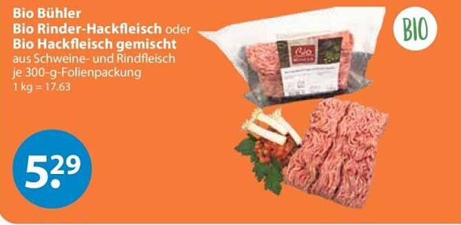 Bio Bühler Bio Rinder-Hackfleisch oder Bio Hackfleisch gemischt