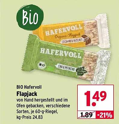 BIO Hafervoll Flapjack