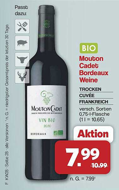 BIO Mouton Cadet Bordeaux Weine