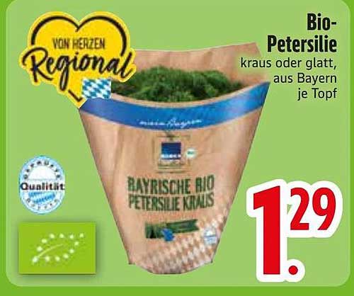 Bio-Petersilie kraus oder glatt, aus Bayern, je Topf
