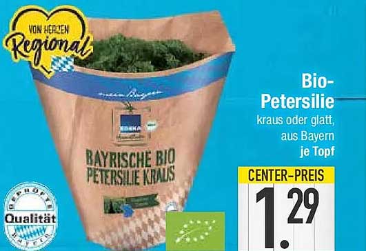 Bio-Petersilie kraus oder glatt, aus Bayern je Topf