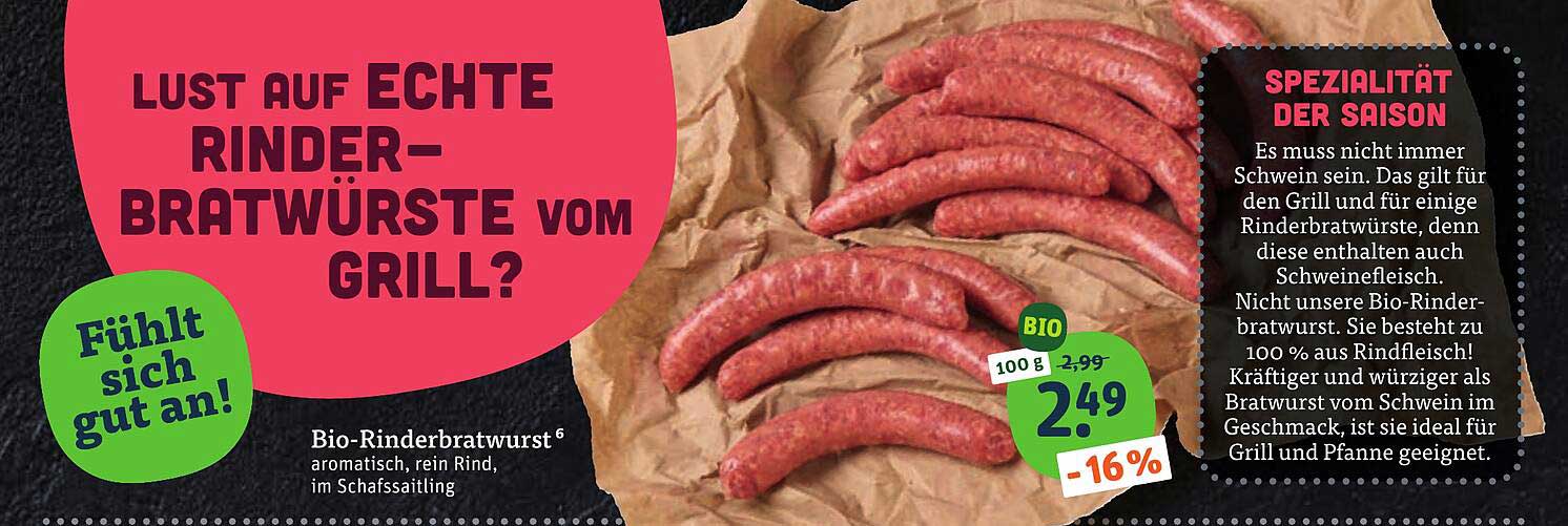 Bio-Rinderbratwurst