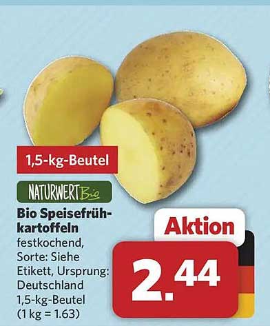 Bio Speisefrühkartoffeln