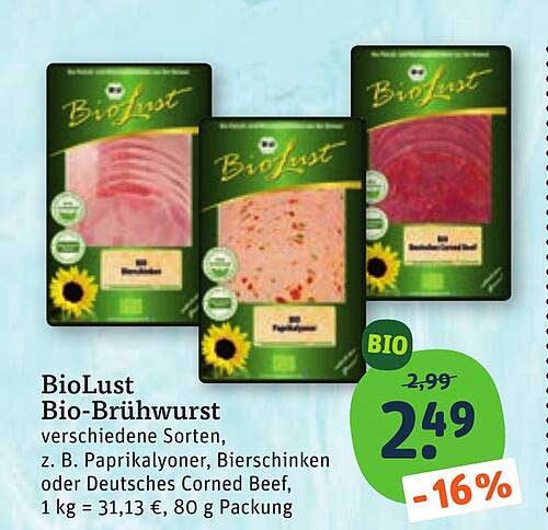 BioLust Bio-Brühwurst