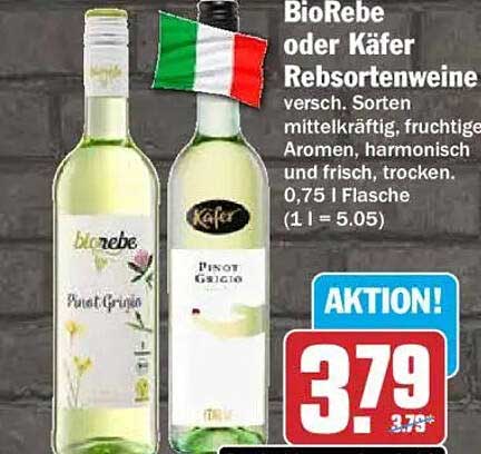 BioRebe oder Käfer Rebsortenweine
