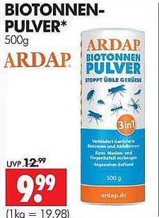 BIOTONNEN-PULVER* 500g ARDAP