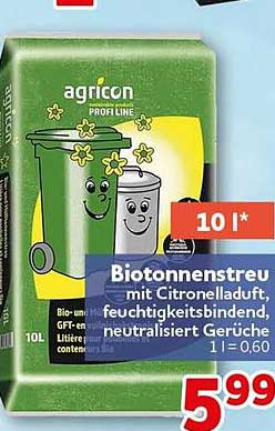 Biotonnstreu mit Citronelladuft, feuchtigkeitsbindend, neutralisiert Gerüche