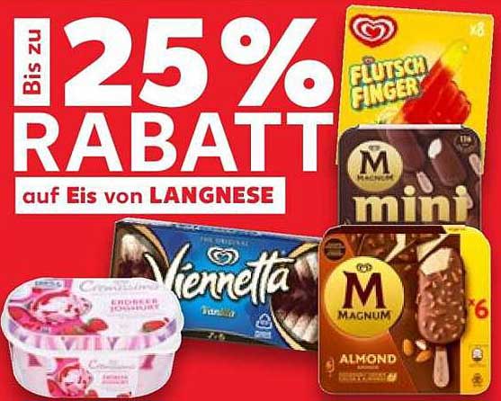 Bis zu 25% Rabatt auf Eis von LANGNESE
