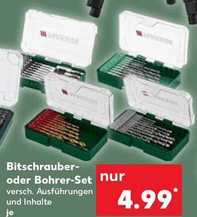 Bitschrauber- oder Bohrer-Set