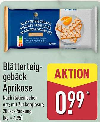 Blätterteiggebäck Aprikose