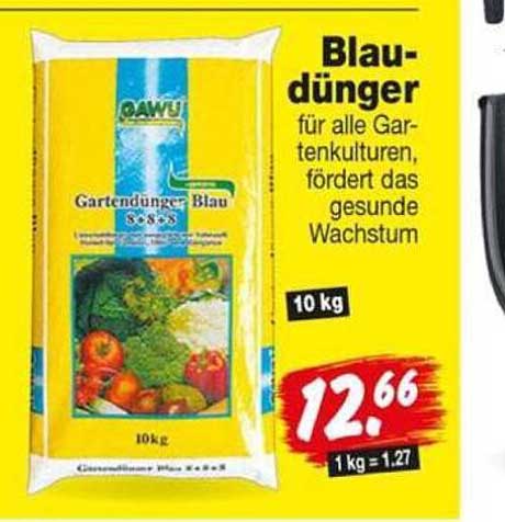 Blau-dünger für alle Gartenkulturen, fördert das gesunde Wachstum