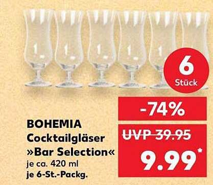 BOHEMIA Cocktailgläser »Bar Selection« je ca. 420 ml je 6-St.-Packg.