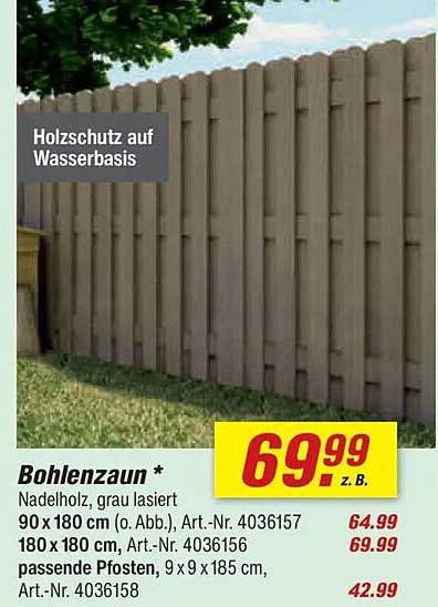 Bohlenzaun *