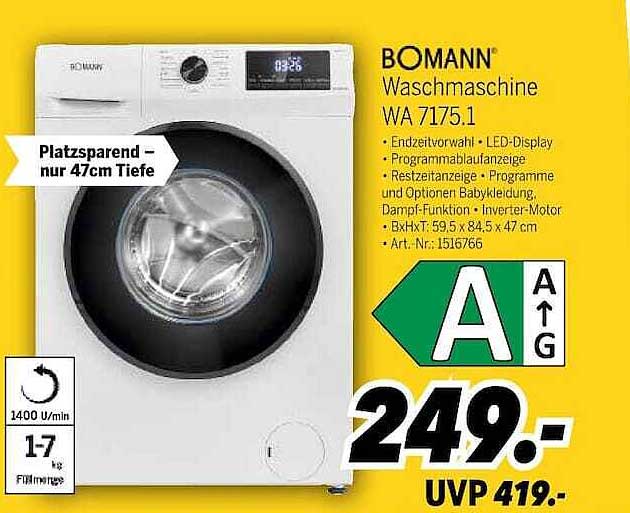 BOMANN Waschmaschine WA 7175.1