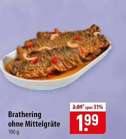 Brathering ohne Mittelgräte 100 g