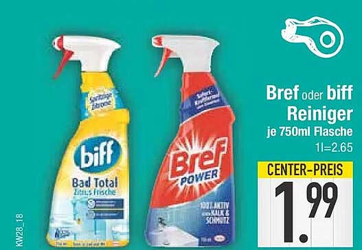Bref oder biff Reiniger je 750ml Flasche 1l=2.65