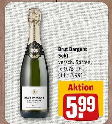 Brut Dargent Sekt versch. Sorten, je 0,75-l-Fl. (1 l = 7,99)