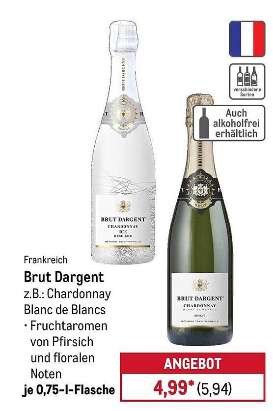 Brut Dargent z.B.: Chardonnay Blanc de Blancs