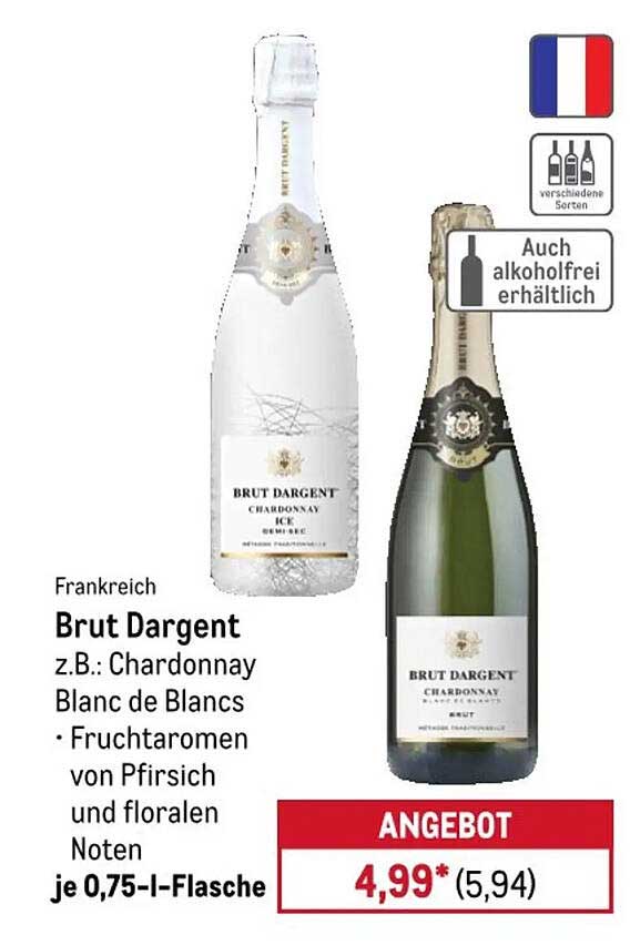 Brut Dargent z.B.: Chardonnay Blanc de Blancs