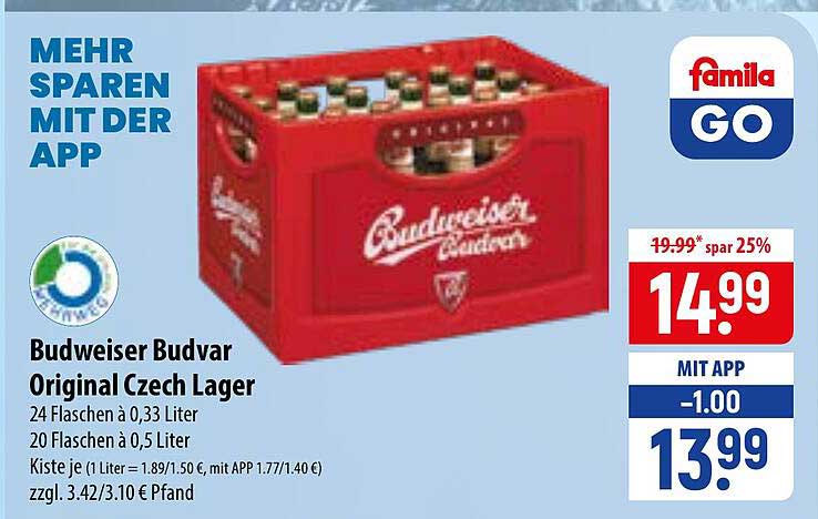 Budweiser Budvar Original Czech Lager