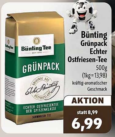 Bünting Grünpack Echter Ostfriesen-Tee 500g