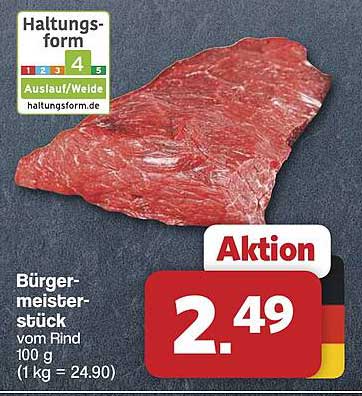Bürgermeisterstück vom Rind 100 g (1 kg = 24.90)
