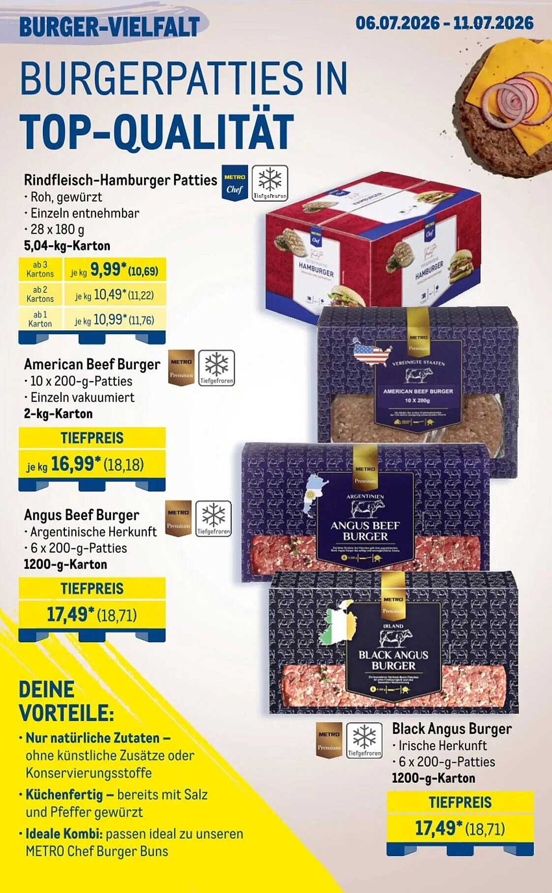 Burgerpatties in Top-Qualität