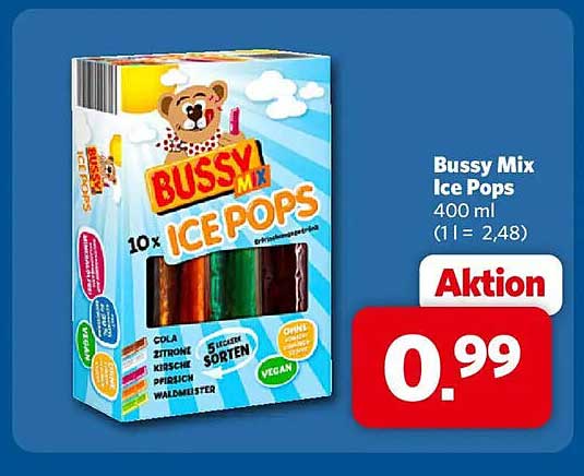 Bussy Mix Ice Pops 400 ml
