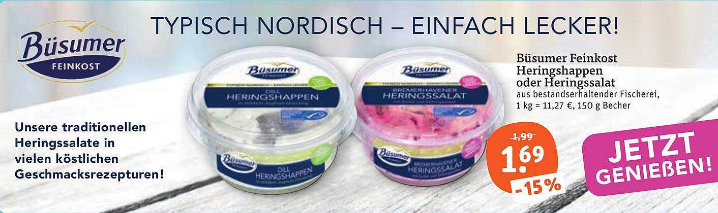 Büsumer Feinkost Heringshappen oder Heringssalat