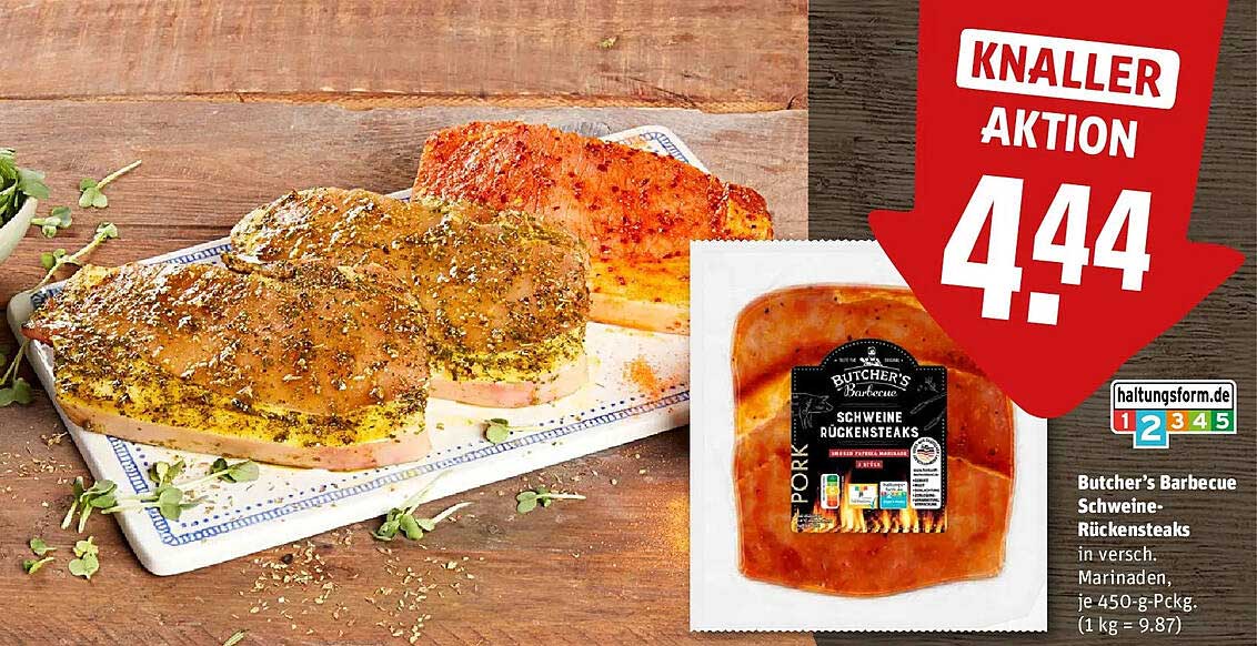 Butcher’s Barbecue Schweine-Rückensteaks