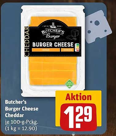 Butcher's Burger Cheese Cheddar
