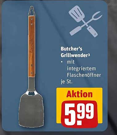Butcher's Grillwender³ mit integriertem Flaschenöffner je St.