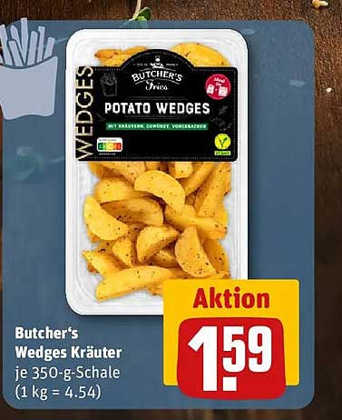 Butcher's Wedges Kräuter je 350-g-Schale (1 kg = 4.54)