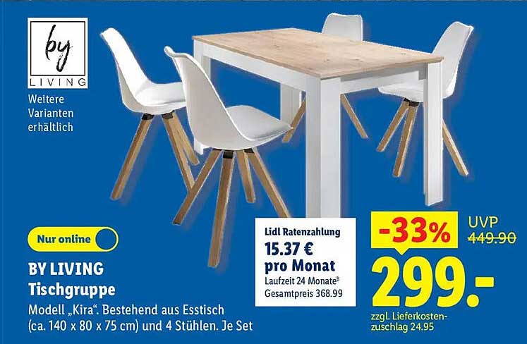 BY LIVING Tischgruppe Modell „Kira“