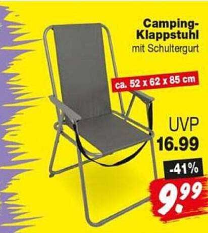Camping-Klappstuhl mit Schultergurt