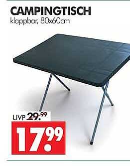 CAMPINGTISCH klappbar, 80x60cm