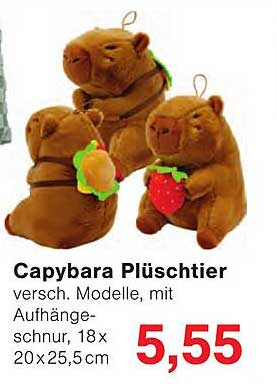 Capybara Plüschtier
