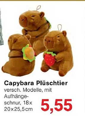 Capybara Plüschtier