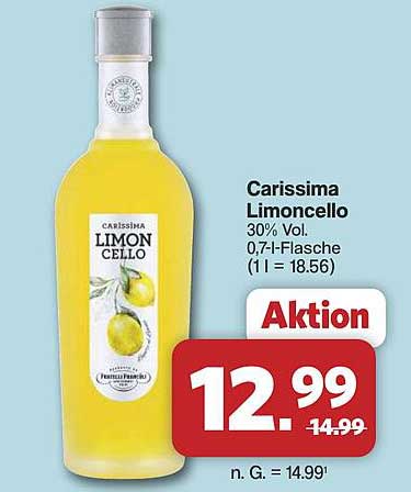 Carissima Limoncello 30% Vol. 0,7-l-Flasche