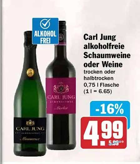Carl Jung alkoholfreie Schaumweine oder Weine