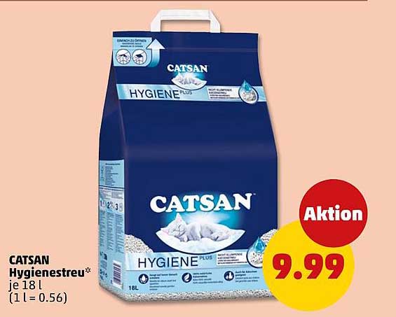CATSAN Hygienestreu* je 18 l (1 l = 0.56)