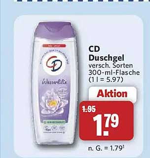 CD Duschgel versch. Sorten 300-ml-Flasche (1 l = 5.97) Aktion