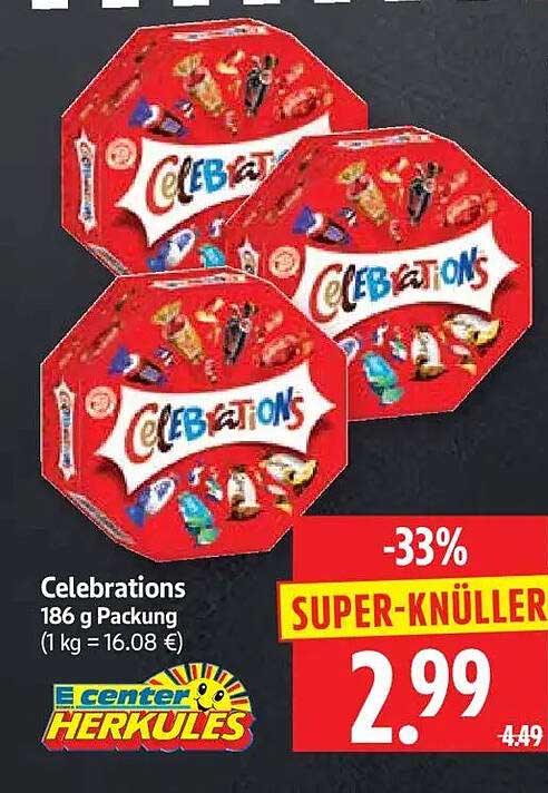 Celebrations 186 g Packung (1 kg = 16.08 €)